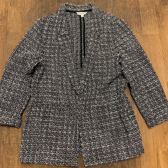 Nanette Lepore Tweed Blazer/Jacket 3/4 Sleeve Functional Pockets - Picture 2 of 13